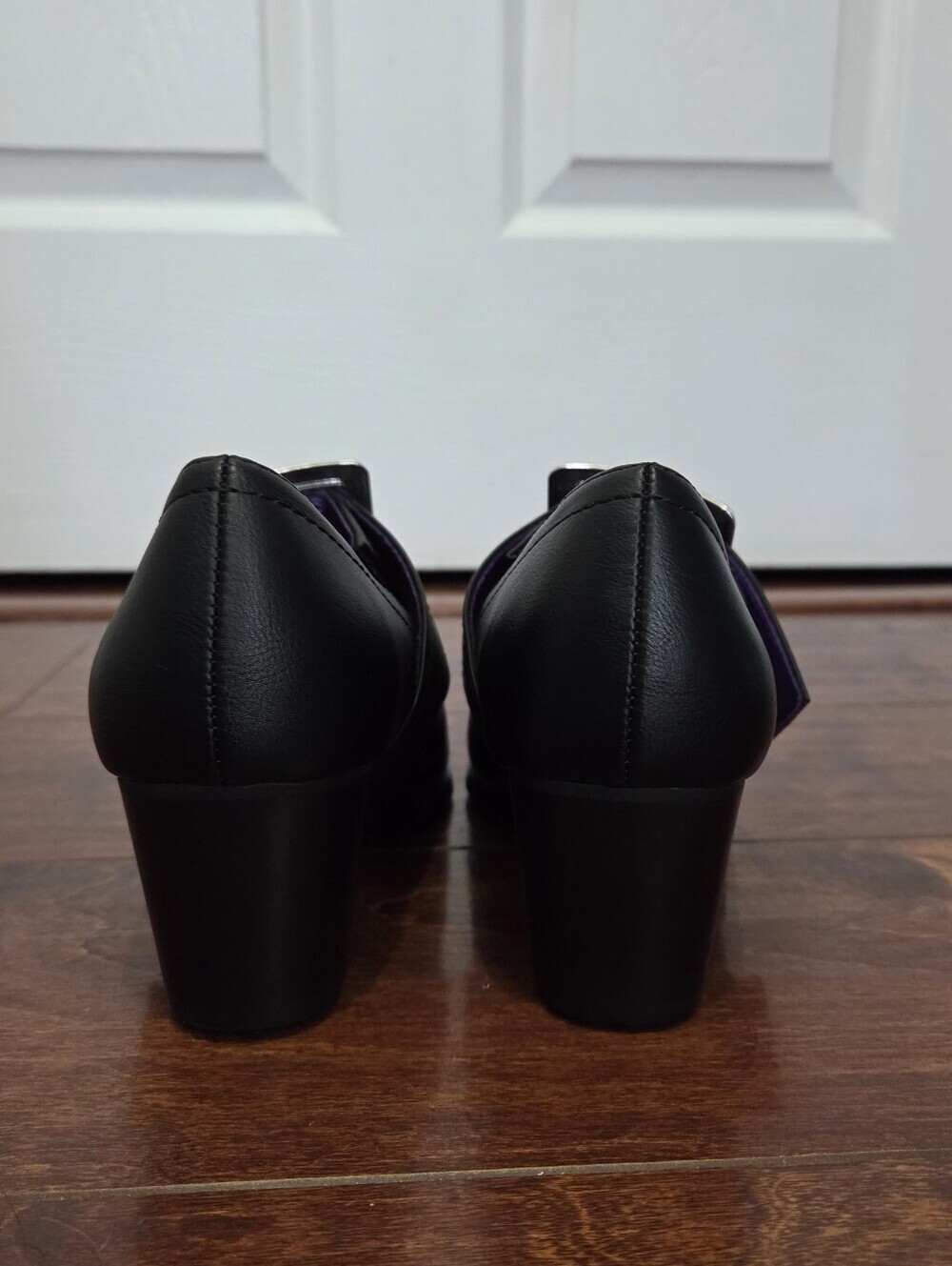 Strange Cvlt Black Vegan Leather Grimm Booties With Silver Buckle Witchy Size 5 - Picture 3 of 7